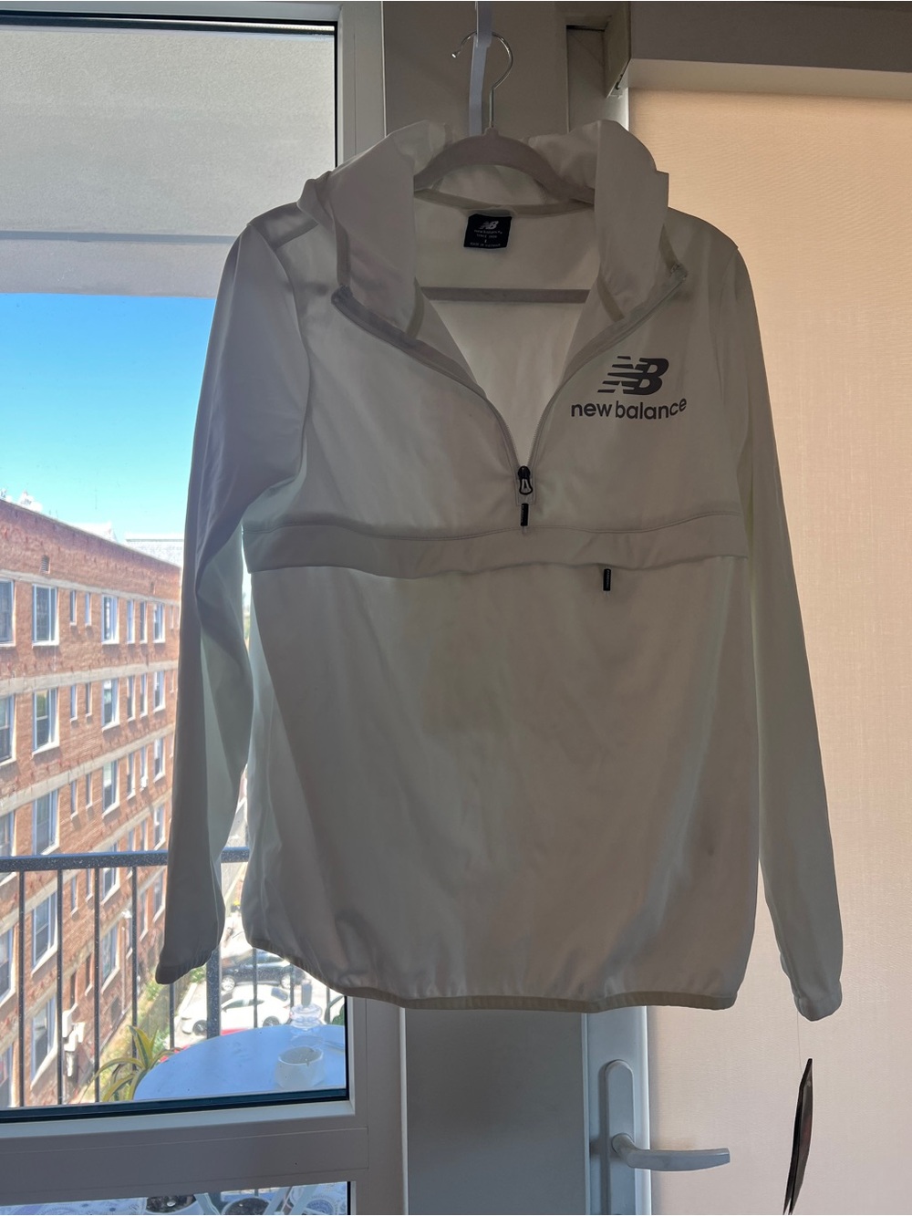 New Balance White Jacket with Brand Tag